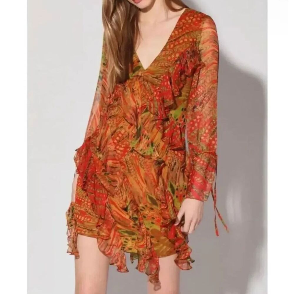 Walter Baker Ariella Feather Dream Dress Size 6 (Orig. $375) Y2K Going Out Dress